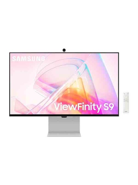 Samsung LS27C902PAMXUE, Samsung 27" ViewFinity S9 S90PC, 27inch Flat IPS 5K Monitor, 5120 x 2880 Resolution, Thunderbolt 4, Mini-DisplayPort, 4K Slimfit Camera, AirPlay, Smart TV Apps, Gaming Hub,Windows and Mac, Silver with Warranty | LS27C902PAMXUE