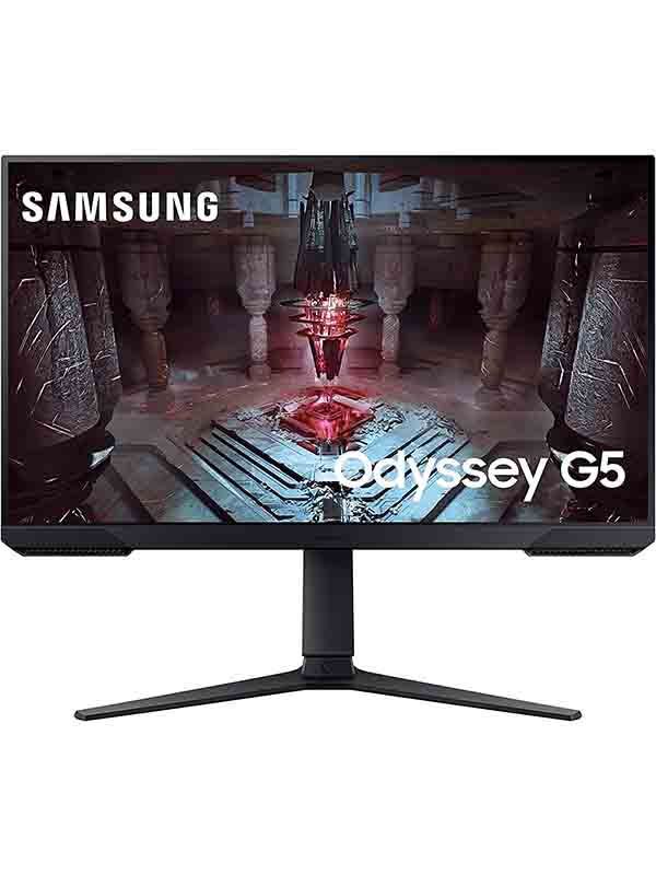 Samsung LS32CG510EMXUE 32inch Odyssey G5 G51C, Flat QHD Gaming Monitor 1MS-165Hz, HDR 10, AMD FreeSync Premium, Height Adjustable, Black with Warranty | LS32CG510