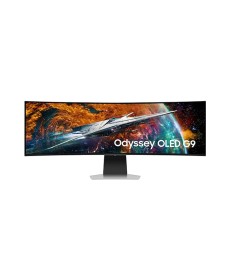 Samsung Odyssey G9 G95SC, Samsung Gaming Monitor, 49" Oled DQHD Curved Monitor, 5,120 x 1,440 Resolution, 240Hz Refresh Rate, Gaming Hub, AMD FreeSync Premium Pro, Built-in speaker, Smart TV Experience | LS49CG954SMXUE