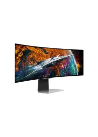 Samsung Odyssey G9 G95SC, Samsung Gaming Monitor, 49" Oled DQHD Curved Monitor, 5,120 x 1,440 Resolution, 240Hz Refresh Rate, Gaming Hub, AMD FreeSync Premium Pro, Built-in speaker, Smart TV Experience | LS49CG954SMXUE