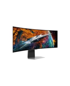 Samsung Odyssey G9 G95SC, Samsung Gaming Monitor, 49" Oled DQHD Curved Monitor, 5,120 x 1,440 Resolution, 240Hz Refresh Rate, Gaming Hub, AMD FreeSync Premium Pro, Built-in speaker, Smart TV Experience | LS49CG954SMXUE