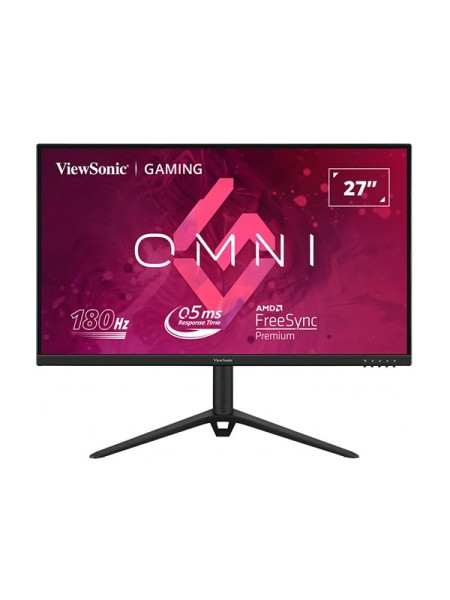 Viewsonic VX2728J, Viewsonic Ergo Monitor, 27” 180Hz Fast IPS Gaming Monitor, FHD LED Flat Monitor, 1920 x 1080 Resolution, 180Hz Refresh Rate, 0.5ms Response Time, Ergonomically Designed Stand, HDR10, Black with Warranty | VX2728J
