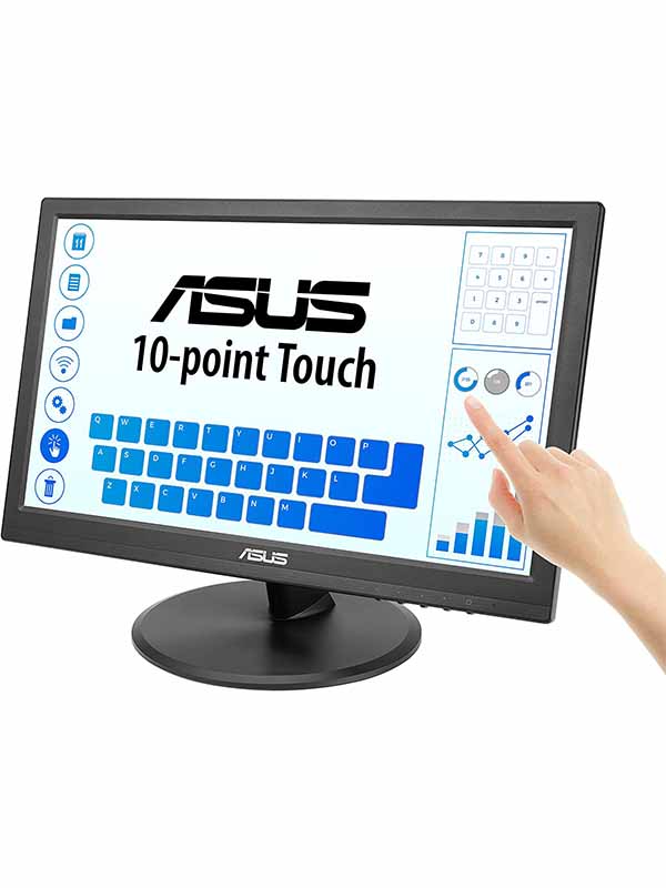 ASUS VT168HR Touch Monitor, 15.6 (1366x768), 10-point Touch, HDMI, Flicker free, Low Blue Light, Wall-mountable, Eye care with Warranty | ASUS 15.6inch Touch Monitor