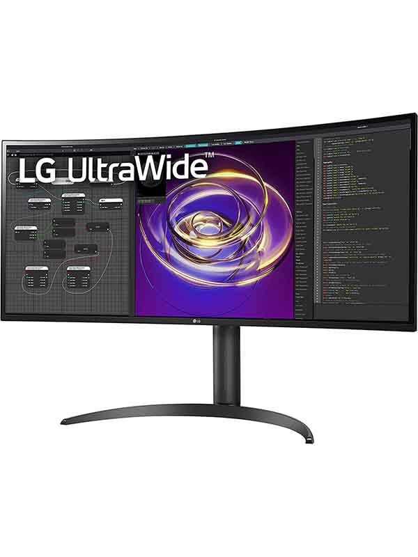 LG 34WP85C 34 inch Curved 21:9 UltraWide QHD 3440x1440 IPS Display with USB Type C 90W Power delivery, DCI P3 95% Color Gamut with HDR 10 and Tilt/Height Adjustable Stand, Black with Warranty | LG 34WP85C-B