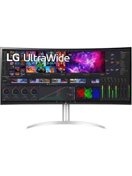 LG 40WP95C-W 40'' Curved UltraWide WUHD 5K2K Nano IPS Monitor with Thunderbolt 4 Connectivity, 72Hz Refresh Rate, 5ms Response Time, DCI-P3 98% Color Gamut, AMD FreeSync, HDR 10, Silver | 40WP95C-W