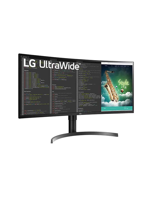 LG Curved UltraWide 35inch QHD Gaming Monitor, 35WN75C -B with Free Gaming Chair