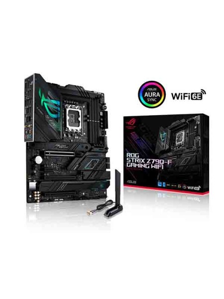 Asus Rog Strix Z790-F Gaming WiFi 6E LGA 1700 (Intel® 13th&12th Gen) ATX Gaming Motherboard, DDR5,four M.2 slots, PCIe® 5.0,WiFi 6E,USB 3.2 Gen 2x2 Type-C with Wattanty | 90MB1CP0-M0AAY0