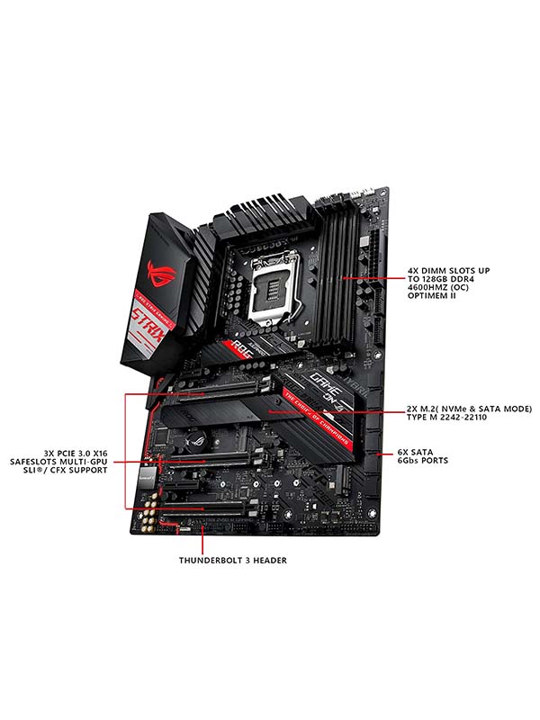 ASUS ROG Strix Z490-H Gaming | LGA 1200 (Intel 10th Gen) ATX Gaming Motherboard (12+2 Power Stages, DDR4 4600, Intel 2.5 Gb Ethernet, USB 3.2 Gen 2, Aura Sync) | ROG STRIX Z490-H GAMING
