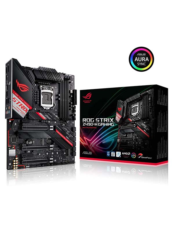 ASUS ROG Strix Z490-H Gaming | LGA 1200 (Intel 10th Gen) ATX Gaming Motherboard (12+2 Power Stages, DDR4 4600, Intel 2.5 Gb Ethernet, USB 3.2 Gen 2, Aura Sync) | ROG STRIX Z490-H GAMING