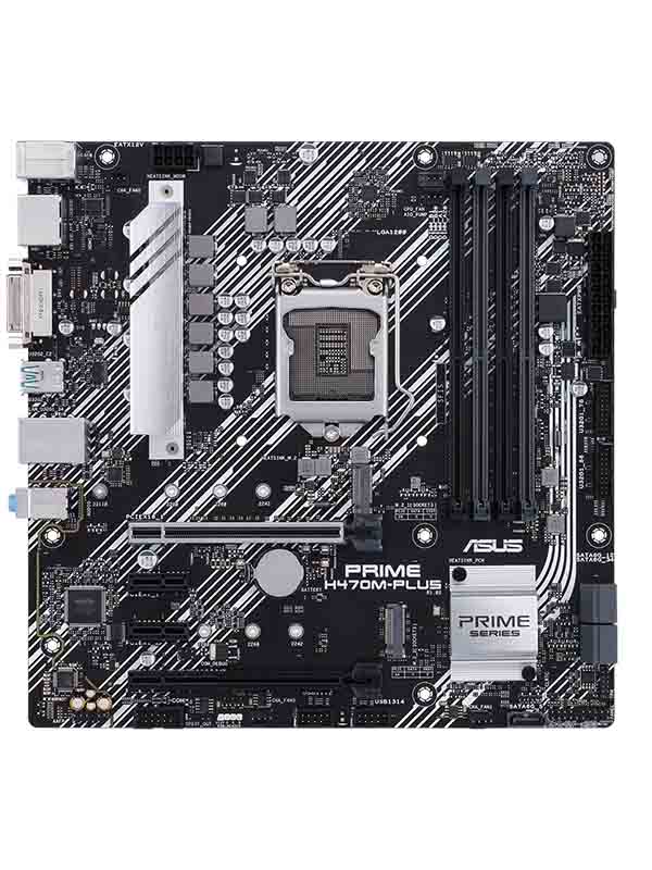 ASUS Prime H470M-Plus Gaming Motherboard, CSM LGA1200 (Intel 10th Gen) Micro-ATX Motherboard, HDMI, Dual M.2, Intel 1Gb LAN, USB 3.2 Gen 2 Type-C and ASUS Control Center Express
