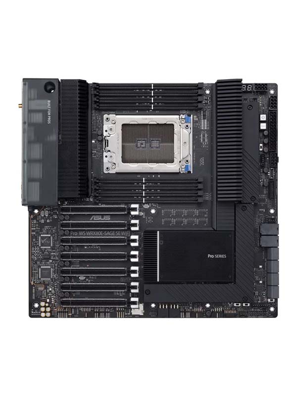 ASUS Pro WS WRX80E-SAGE SE WIFI, AMD WRX80 Ryzen Threadripper PRO extended-ATX workstation Motherboard with One Year Warranty