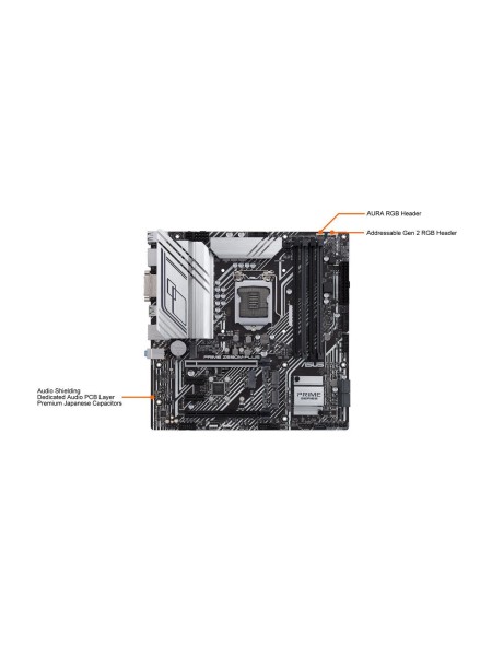 Asus Prime Z590M-Plus Intel LGA 1200, 4x DDR4 Slot
