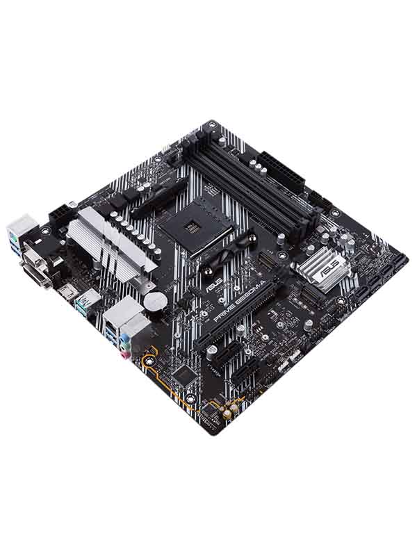Asus Prime B550M-A Motherboard, AMD B550 (Ryzen AM4) micro ATX motherboard with dual M.2, PCIe 4.0, 1 Gb Ethernet, HDMI/D-Sub/DVI, SATA 6 Gbps, USB 3.2 Gen 2 Type-A with Warranty 