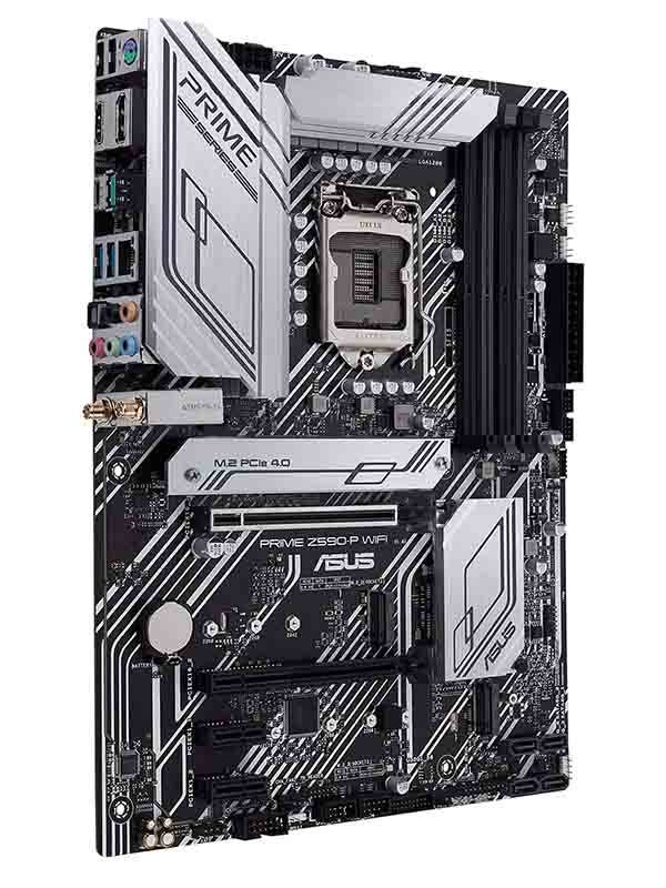 Asus Prime Z590-P WIFI - Intel Z590 Chipset, Intel 1200, Max. 128GB, 4x DDR4 DIMM, PCIe 4.0, 1x HDMI 2.0b, 1x DisplayPort 1.4a, ATX Gaming Motherboard