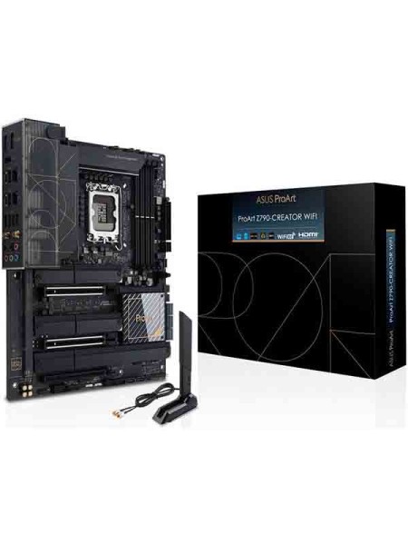 Asus ProArt Z790-CREATOR WIFI LGA1700 ATX Motherboard, Intel Z790 Chipset, 4 x DDR5 DIMM, 128GB Max Memory, WiFi 6E 6GHz with Warranty | 90MB1DV0-M0EAY0