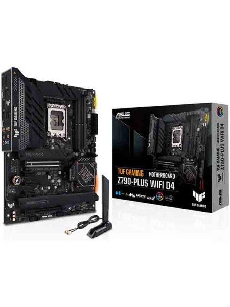 Asus TUF Gaming Z790-Plus WIFI D4 DDR4 ATX Motherboard, Intel Socket LGA1700, Intel Z790 Chipset, 2.5Gb Ethernet, Wi-Fi 6, BT v5.2, 4xM.2 & 4xSATA 6Gb/s Ports, HDMI/ DP | Asus TUF Motherboard 90MB1CR0-M0EAY0