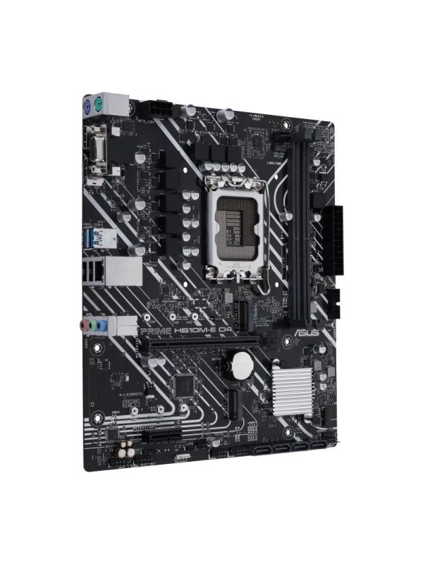 ASUS PRIME H610M-E D4 (LGA 1700) mic-ATX motherboard with DDR4, PCIe 4.0, dual M.2 slots, Realtek 1 Gb Ethernet