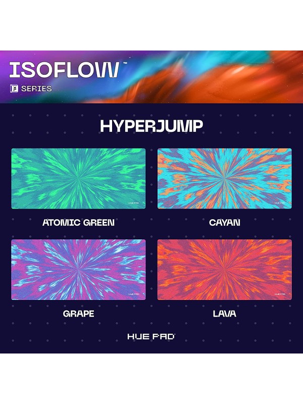 Huepad Isoflow Series, Premium Mousepads, HYDRAGLIDE Fabric Gaming Mouse pad, XL Desk Pad with Carry Case Tube (XL: 90x40cm, HYPERJUMP, FROST GRAPE), HP9040-ISF-HJ-CY