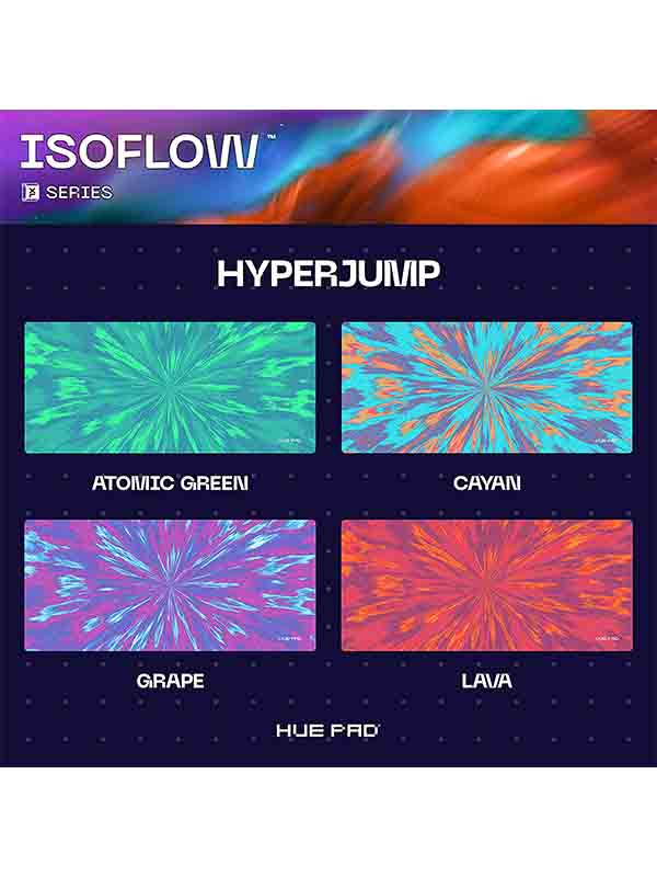 Huepad Isoflow Series, Premium Mousepads, HYDRAGLIDE™ Fabric Gaming Mouse pad, XL Desk Pad with Carry Case Tube (XL: 90x40cm, HYPERJUMP, FROST GRAPE), HP9040-ISF-HJ-FG