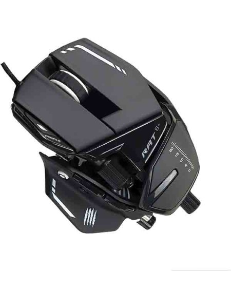 Mad Catz R.A.T. 8+ Fully Adjustable Wired Gaming Mous, 11 Programmable Buttons & RGB Lighting, Black