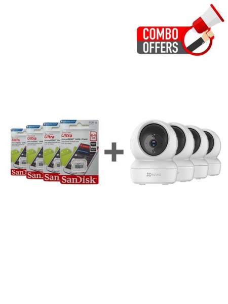 EZVIZ C6N 1080P Wi-Fi Smart Home Security Camera, Combo Deal