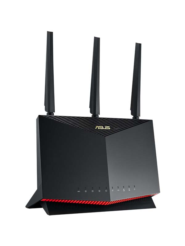 ASUS RT-AX86U, AX5700 Dual Band WiFi 6 Gaming Router, PS5 compatible, Mobile Game Mode, Lifetime Free Internet Security, Mesh WiFi support, 2.5G Port, Gaming Port, Adaptive QoS, Port Forwarding | RT-AX86U