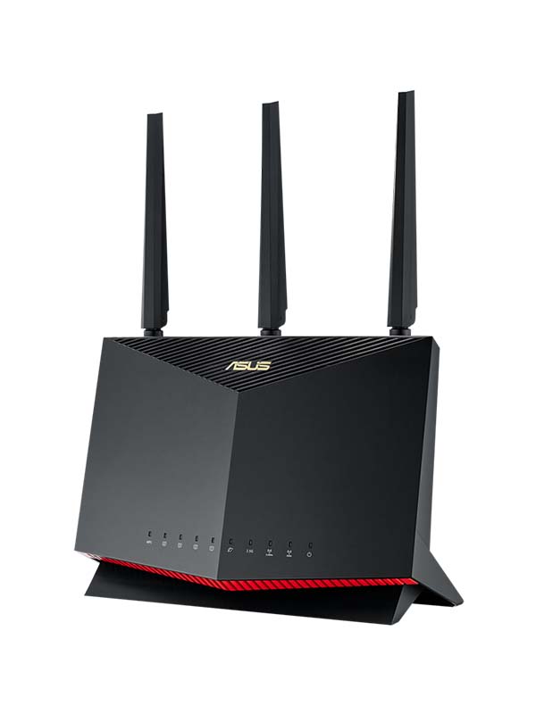 ASUS RT-AX86U, AX5700 Dual Band WiFi 6 Gaming Router, PS5 compatible, Mobile Game Mode, Lifetime Free Internet Security, Mesh WiFi support, 2.5G Port, Gaming Port, Adaptive QoS, Port Forwarding | RT-AX86U