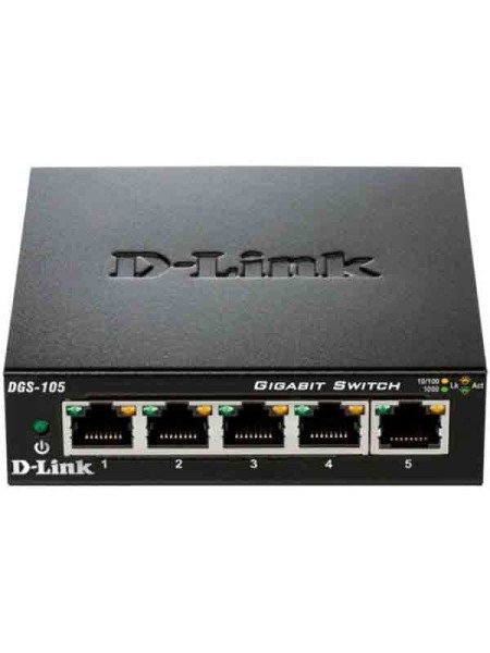 D-Link DGS-105 5-Port Gigabit Unmanaged Desktop Sw