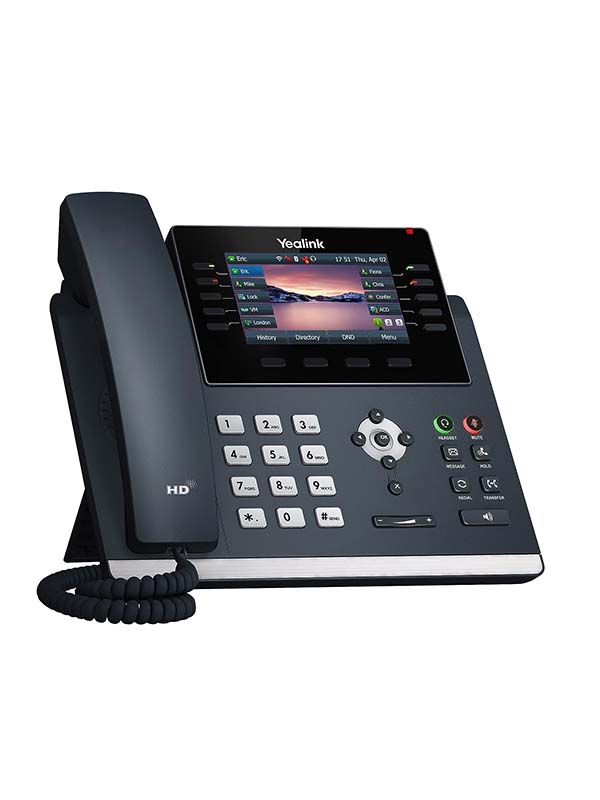 Yealink SIP- T46U IP Phone, 16 VoIP Accounts, 4.3-Inch Color Display, Dual USB 2.0, Dual-Port Gigabit Ethernet, 802.3af PoE |  SIP- T46U