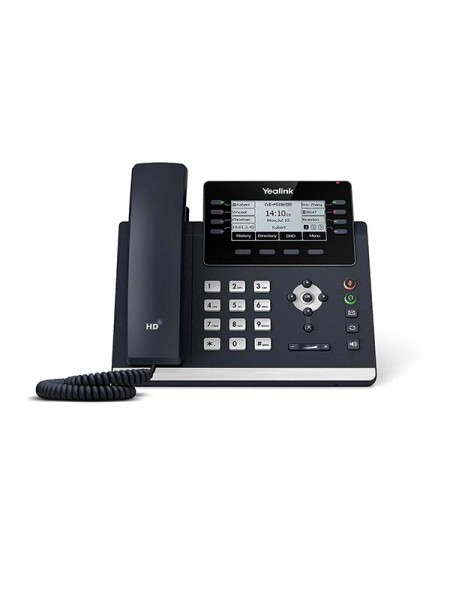 Yealink SIP-T43U IP Telefone, 12 VoIP Accounts. 3.7-Inch Graphical Display. Dual USB 2.0, Dual-Port Gigabit Ethernet, 802.3af PoE | SIP-T43U