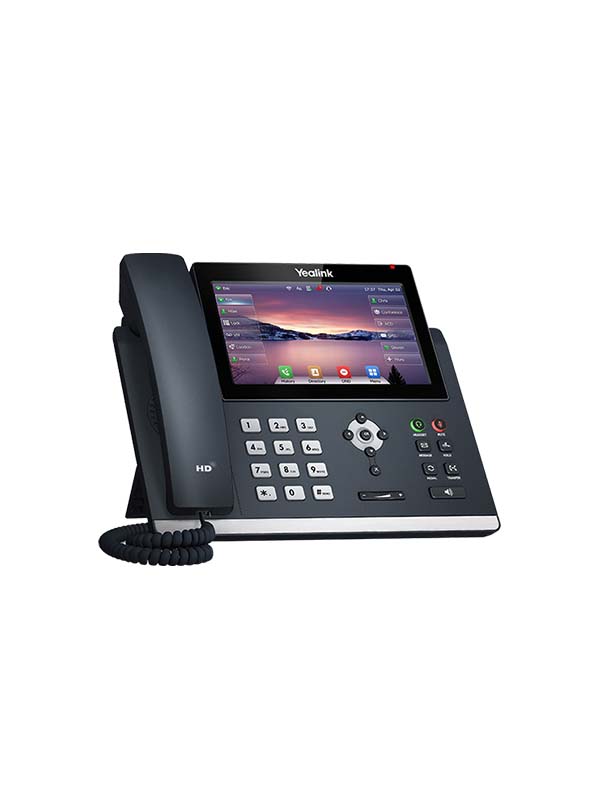 Yealink SIP-T48U IP Phone, Ultra-Elegant Touchscreen IP Phone, 16 Lines, 7inch Color Touch Screen Display, Dual USB Ports, Dual-Port Gigabit Ethernet, PoE | SIP-T48U