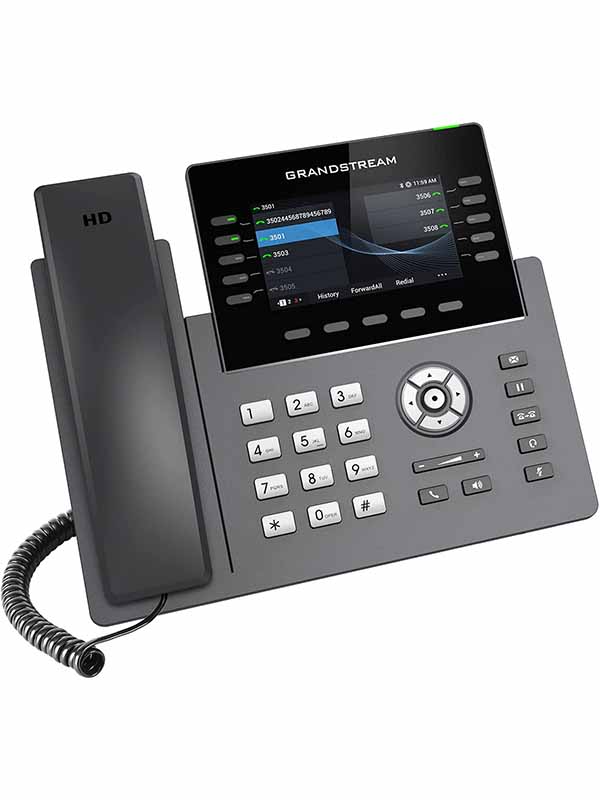 Grandstream GRP2615 Carrier-Grade IP Phone 5 SIP Accounts, Advance Edition, 40 Built-in Digital BLF keys, HD Audio, Black with Warranty | GRP2615  IP Phone