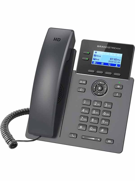 Grandstream Networks IP Phone GRP2602P, Wi-Fi, Supports 2 Lines & 4 SIP Accounts, Supports 5 Way Audio Conferencing, Electronic Hook Switch, Black | Grandstream GRP2602P