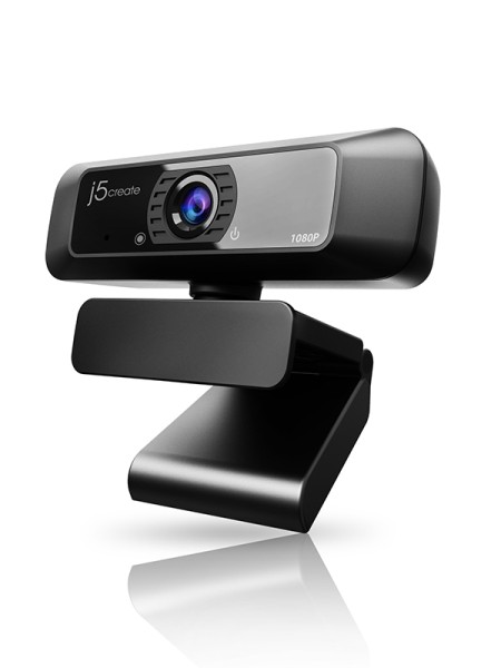 J5Create USB HD Webcam with 360° Rotation, 1080p @ 30fps, Built in Microphone, Tripod-Ready Clip, Black - JVCU100 with Warranty 