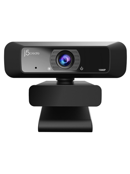 J5Create USB HD Webcam with 360° Rotation, 1080p @ 30fps, Built in Microphone, Tripod-Ready Clip, Black - JVCU100 with Warranty 