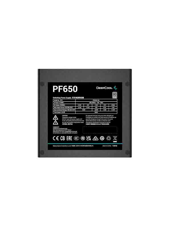 DeepCool PF650 650W 80Plus Power Supply with Warranty | R-PF650D-HA0B-UK