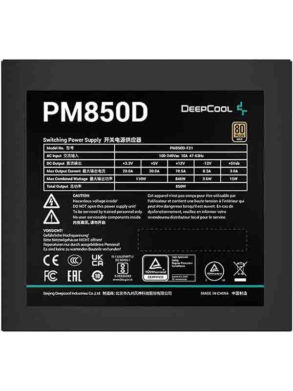 DeepCool PM850D 850W ATX Power Supply 80Plus Gold | R-PM850D-FA0B-UK 