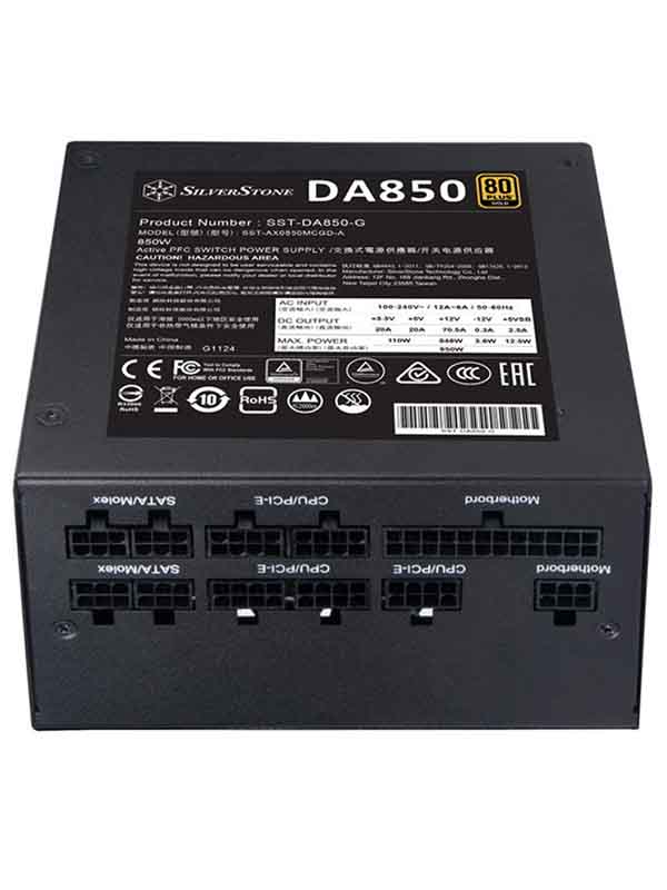 SilverStone DA850 ATX 850W 80 Plus Gold Power Supply, SST-DA850-G
