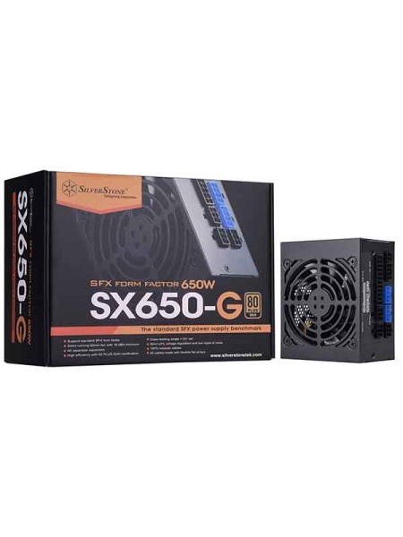SilverStone SX650-G 650W SFX Fully Modular 80 Plus Gold Power Supply - SST-SX650-G