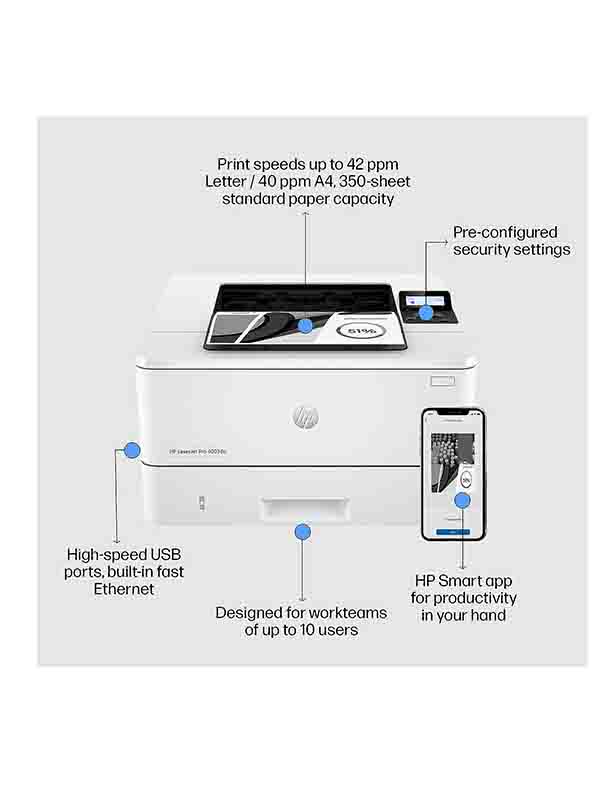 HP LaserJet Pro 4003DN Monochrome Printer 42ppm, Duplex  | HP 4003DN