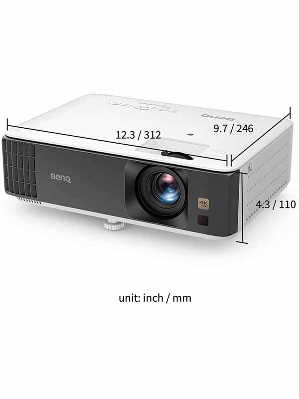 BenQ TK700 4K HDR 16ms Low Input Lag Gaming Projector, 3200 ANSI Lumens, 4K UHD (3840×2160), 10,000:1 Contrast Ratio, Realistic HDR Projector with Warranty