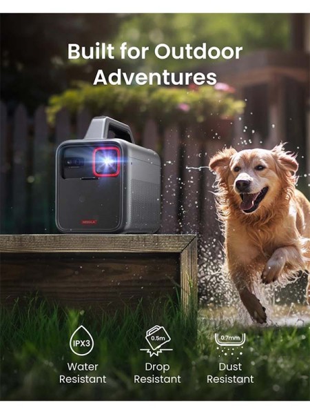 Nebula Mars 3 Projector, Outdoor Portable Projector, 1000 ANSI Lumens, 1080p, 40W Speaker, Up to 5 Hours, Autofocus, Keystone Correction, 200 Inches image, support 4K Projector with WiFi and Bluetooth & Warranty