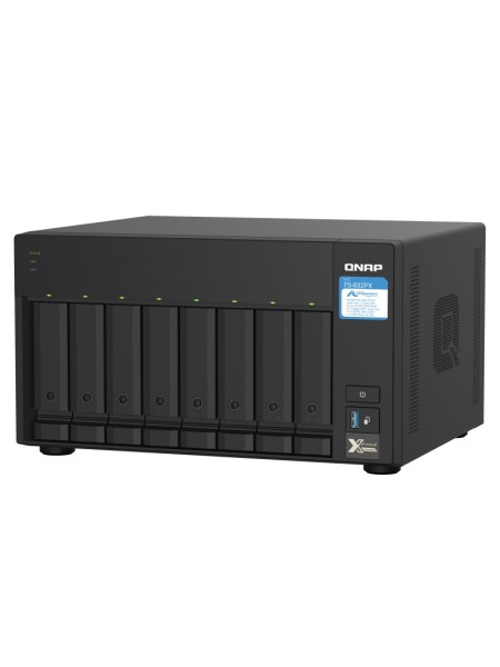QNAP TS-832PX-4G NAS Storage, 4GB RAM, 8X SATA, 2X 2.5GBE, 2X 10GBE SFP+, 2C Pcie, 3X USB 3.2 | TS-832PX-4G