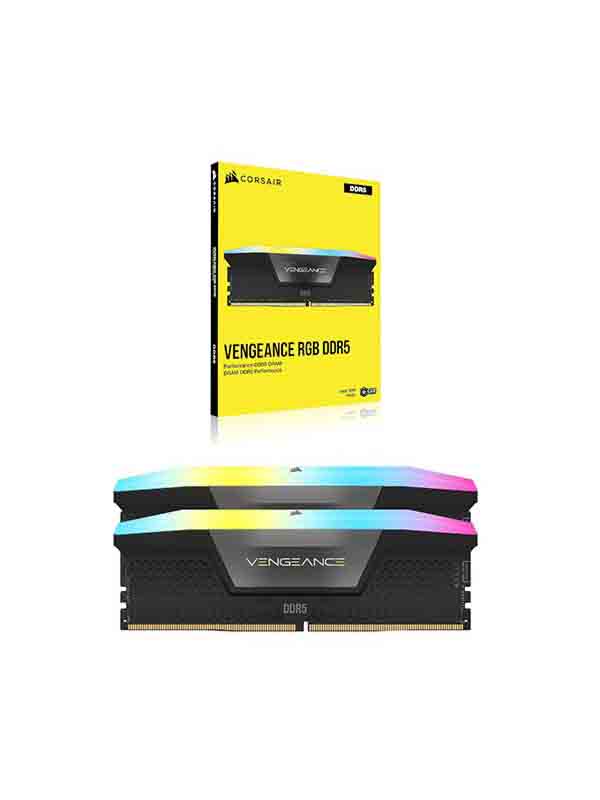 Corsair Vengeance RGB 64GB RAM DDR5 (2 X 32 GB) 5600 MHz Memory Gaming Desktop RAM, Black | CMH64GX5M2B5600C40
