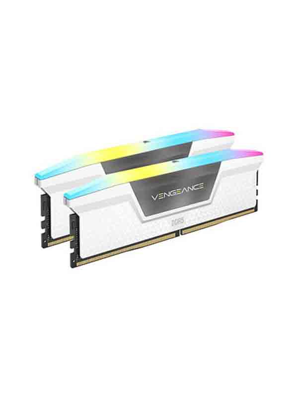 Corsair Vengeance RGB 64GB RAM DDR5 (2 X 32 GB) 5600 MHz Memory Gaming Desktop RAM, White | CMH64GX5M2B5600C40W