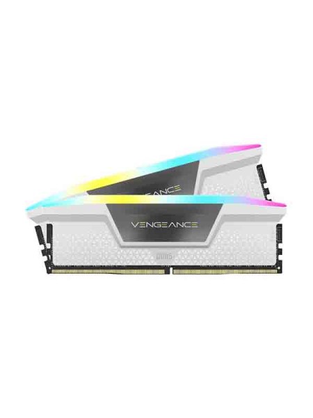 Corsair Vengeance RGB 64GB RAM DDR5 (2 X 32 GB) 5600 MHz Memory Gaming Desktop RAM, White | CMH64GX5M2B5600C40W