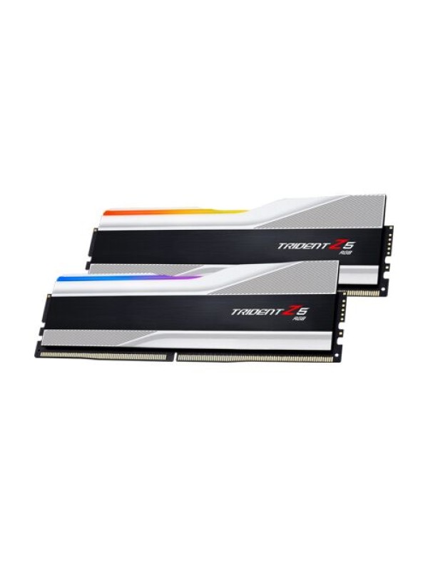 GSkill Trident Z5 RGB 32GB(16GBX2) DDR5 6000MHz CL36 1.35V RAM, Silver | F5-6000J3636F16GX2-TZ5RS