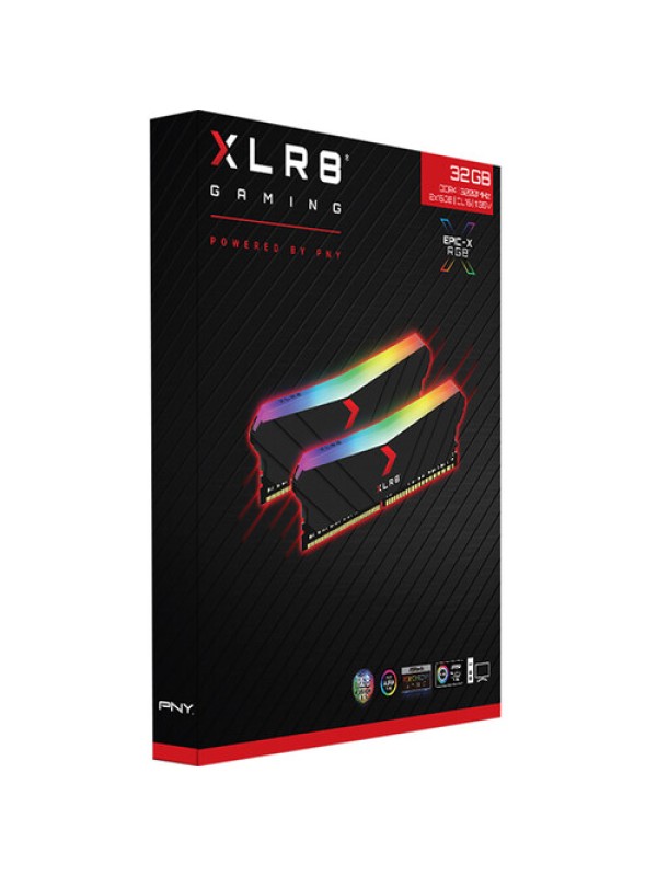 PNY XLR8 Gaming Epic X RGB RAM 32GB(16GBX2) DDR4 3200Mhz | MD32GK2D4320016XRGB