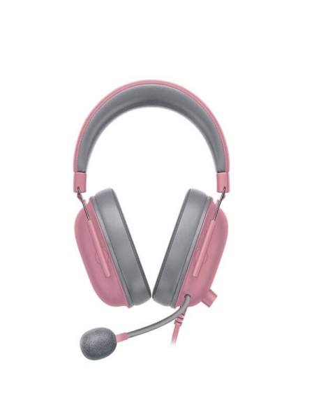Razer BlackShark V2 X Gaming Headset, Quartz Pink, TriForce 50mm Drivers, HyperClear Cardioid Mic, 7.1 Surround Sound, 3.5mm Wired, 240g Lightweight | RZ04-03240800-R3M1