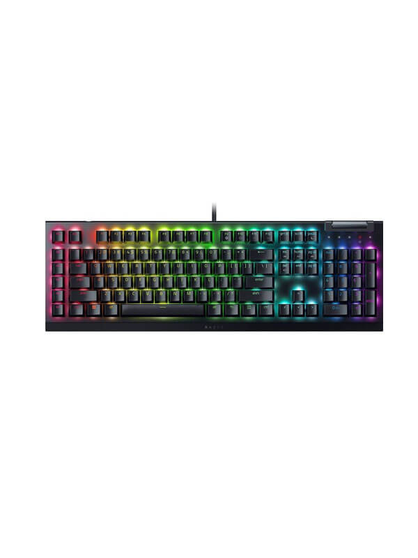 Razer BlackWidow V4 X Mechanical Gaming Keyboard, Arabic/English Layout, Razer Green Clicky Mechanical Switches, Chroma RGB, 6 Macro Keys, Multi-Function Roller, Black | RZ03-04703500-R391 Razer BlackWidow V4 X Mechanical Gaming Keyboard, Arabic/English Layout, Razer Green Clicky Mechanical Switches, Chroma RGB, 6 Macro Keys, Multi-Function Roller, Black | RZ03-04703500-R391